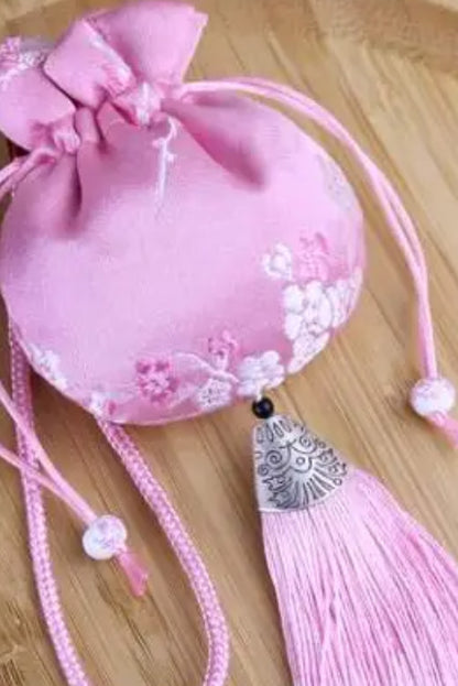 Pochon Porte-Bonheur Traditionnel – Brocart et Parfum Jasmin - HanWen Shop