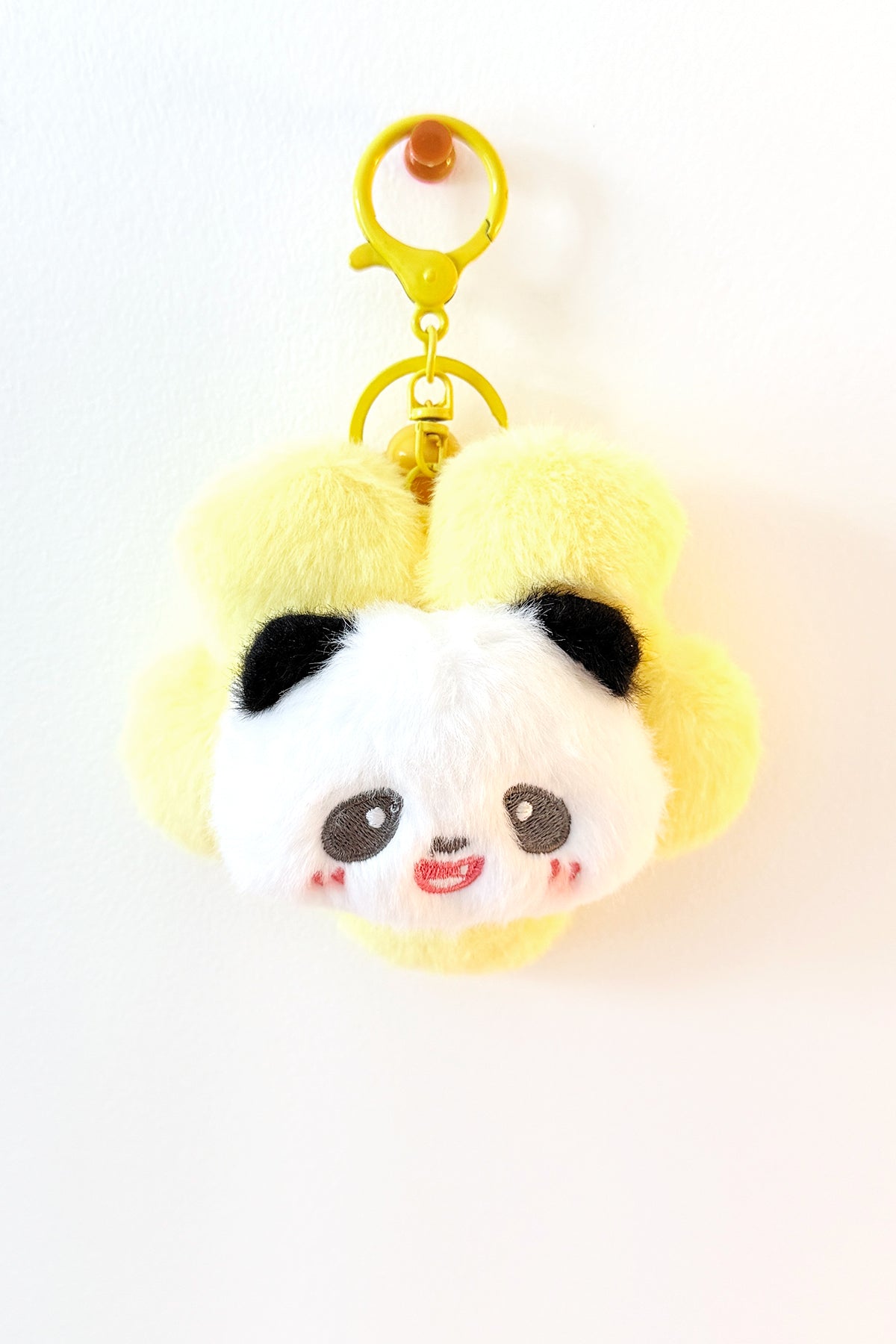 Porte-clés - Panda en fleur jaune