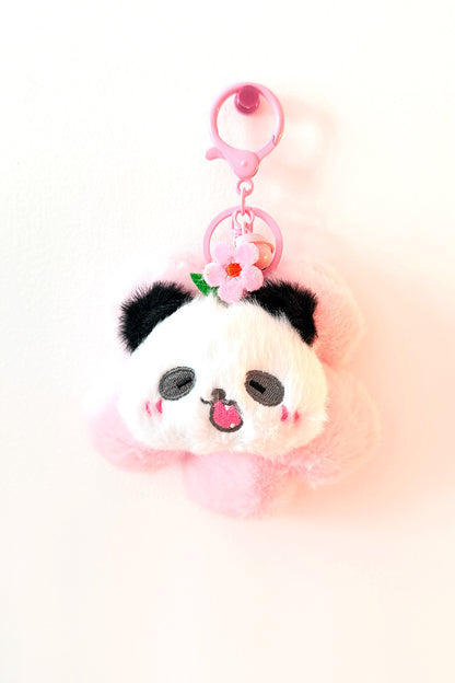 Porte-clés - Panda en fleur rose