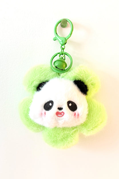 Porte-clés - Panda en fleur vert