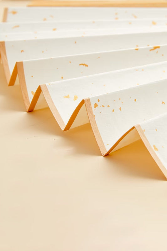 Prénom chinois personnalisé sur éventail pliant à feuille dorée - HanWen Shop