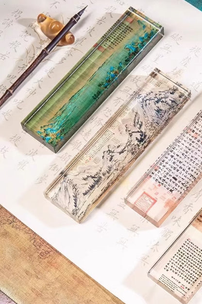 Presse-papier en verre transparent - Style ancien