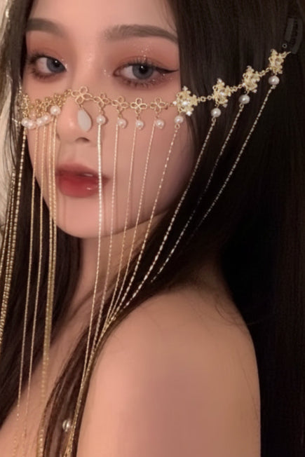 Rideau de Visage – avec barrette à chaînes - HanWen Shop