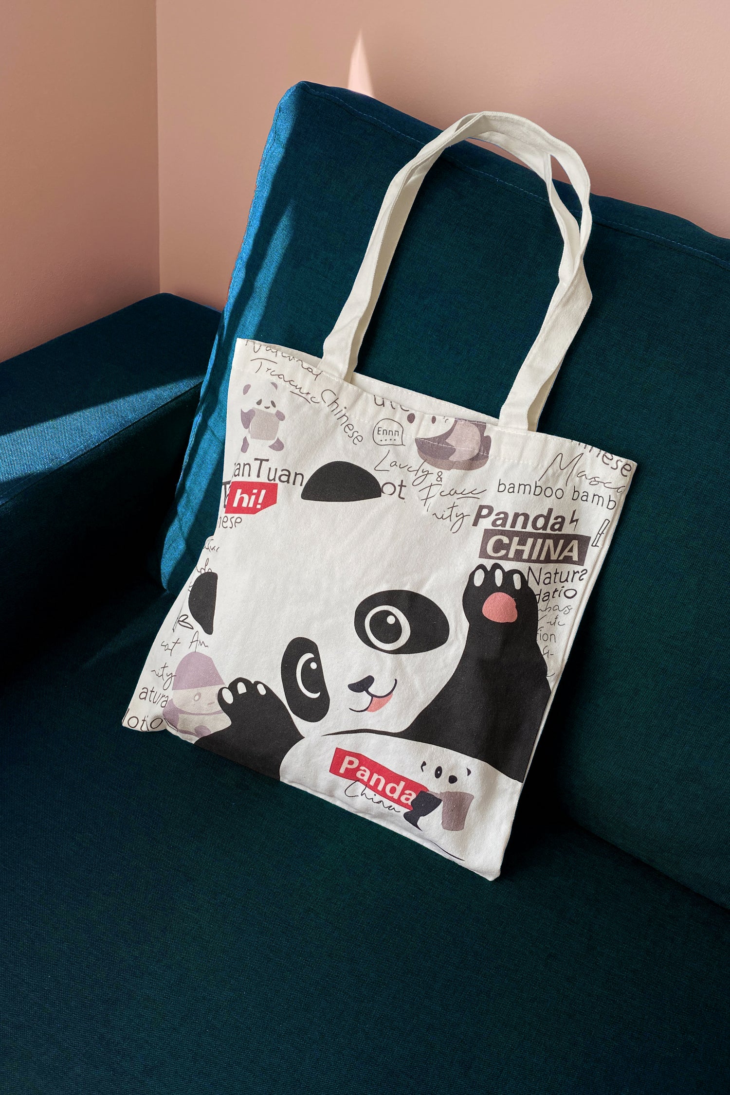 Sac en toile – Panda "hi"