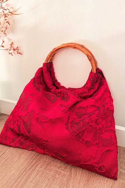 Sac à main rétro moderne – Poignée ronde en bambou naturel - HanWen Shop