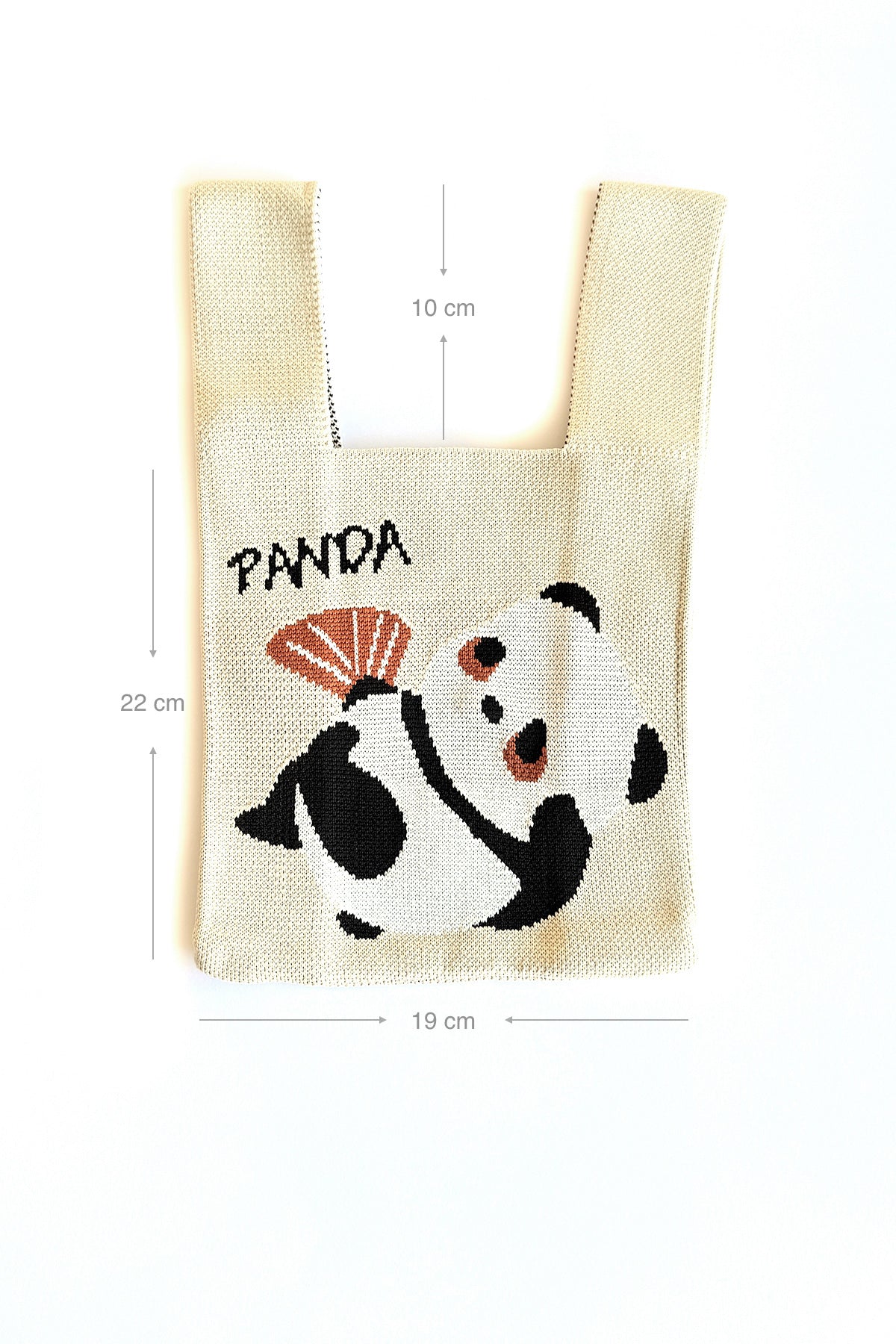 Sac à main tricoté Panda violet clair