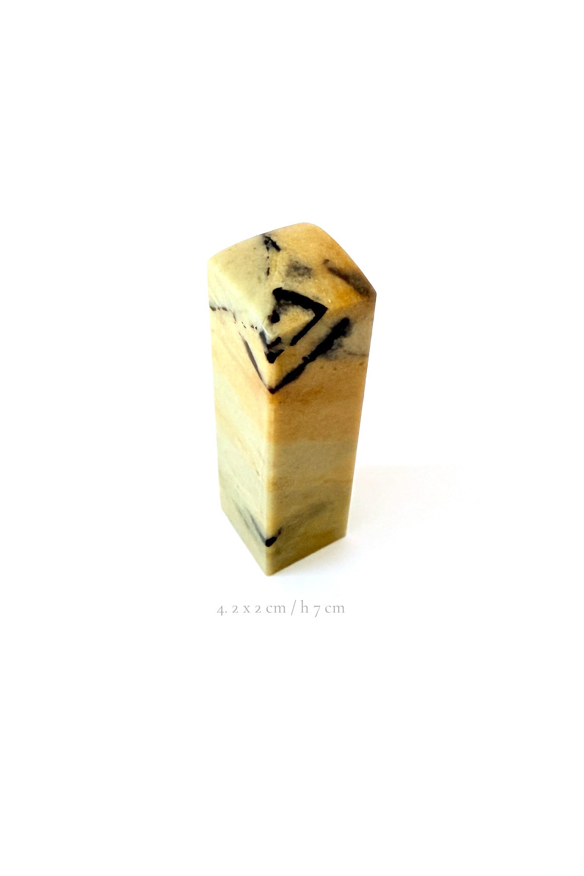 Sceau chinois personnalisé unique - Pierre de Qingtian à motif peau de tigre - HanWen Shop