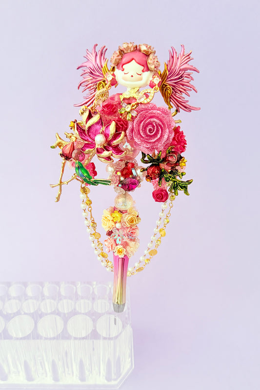 Stylo "POP MART" unique et fait à la main - L’ange des roses - HanWen Shop