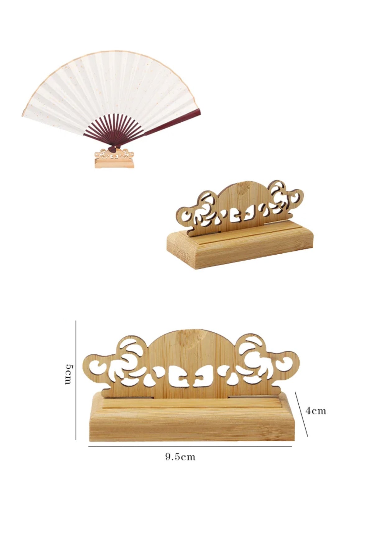 Support de Présentation pour Éventails - en Bambou Naturel - HanWen Shop