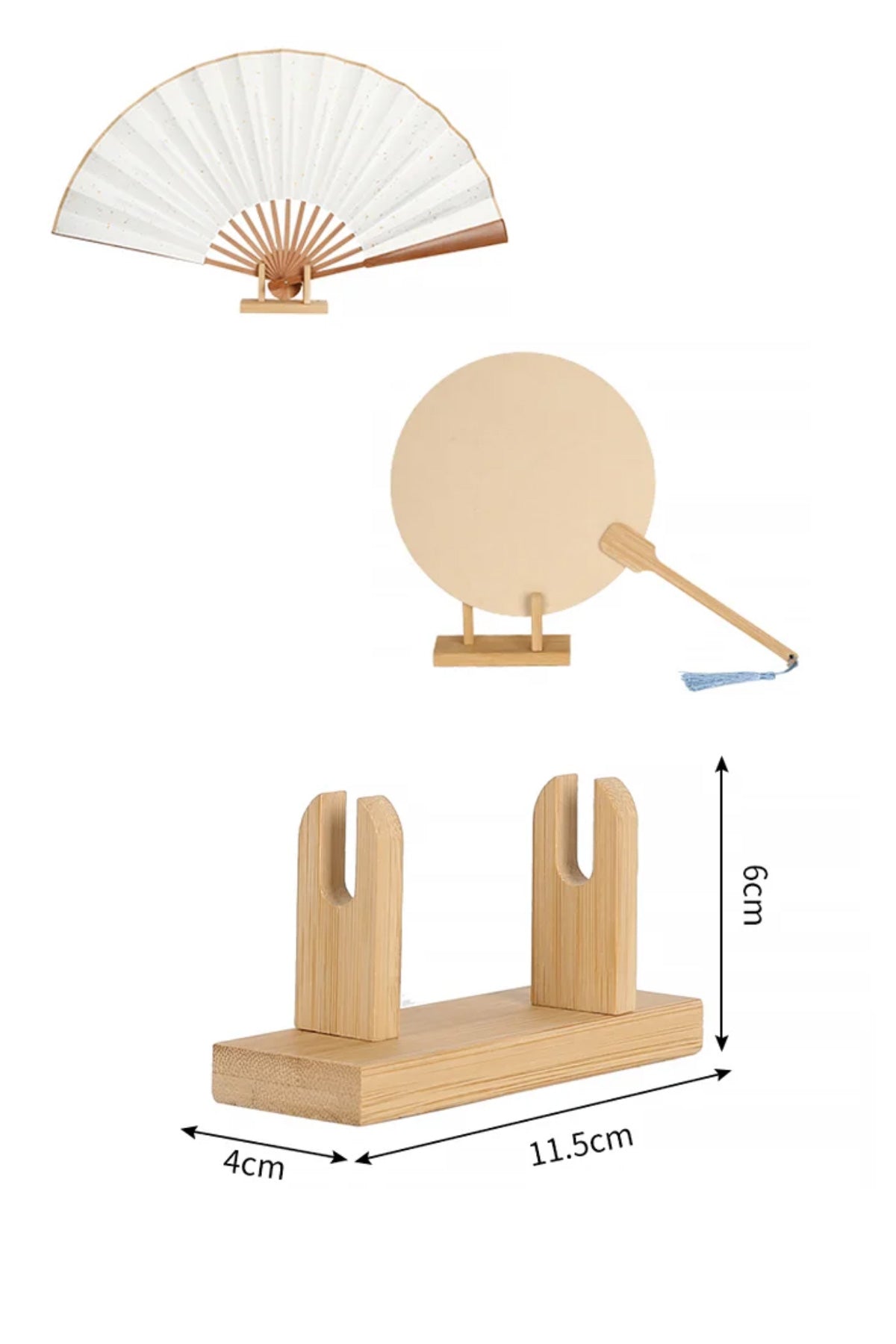 Support de Présentation pour Éventails - en Bambou Naturel - HanWen Shop