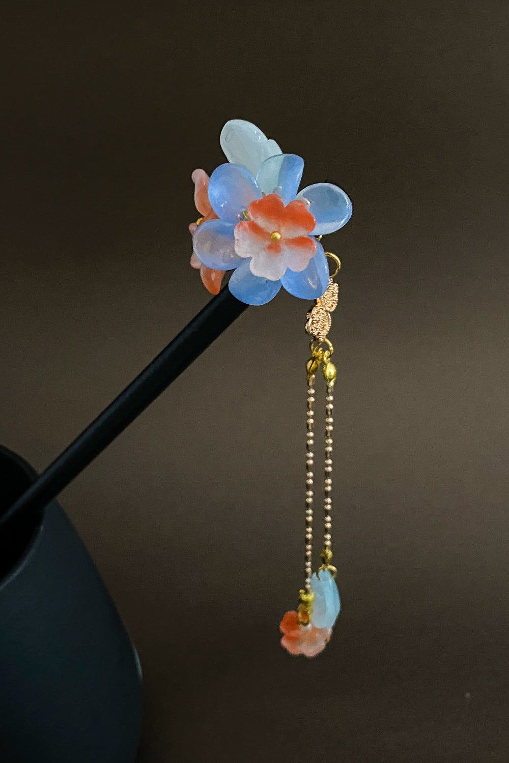 Épingle à cheveux en bois de l'atelier de HanWen - Soleil levant de Claude Monet - HanWen Shop