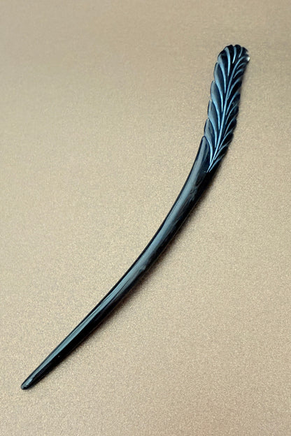 Épingle à cheveux en Corne Naturelle – Motif Plume - HanWen Shop