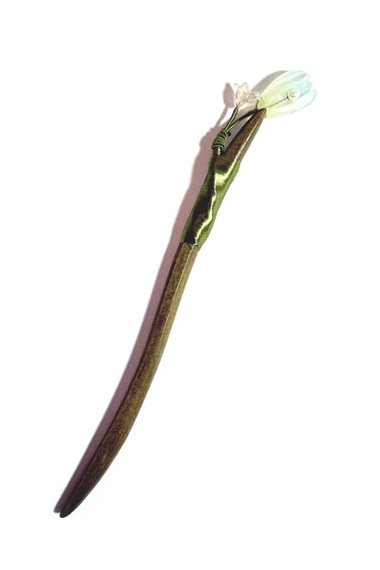 Épingle à cheveux en bois - Série Fleurs d’Orient - HanWen Shop