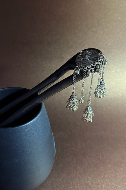 Épingle à cheveux en bois de santal noir - L'ethnie Miao - HanWen Shop