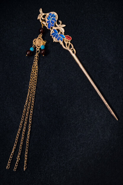 Épingle à cheveux dorée - Lotus - HanWen Shop