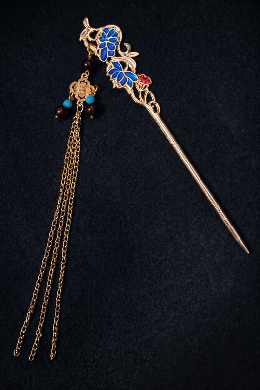 Épingle à cheveux dorée - Lotus - HanWen Shop