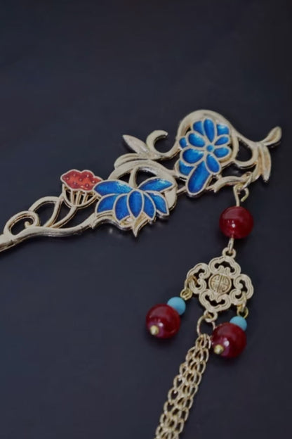 Épingle à cheveux dorée - Lotus - HanWen Shop