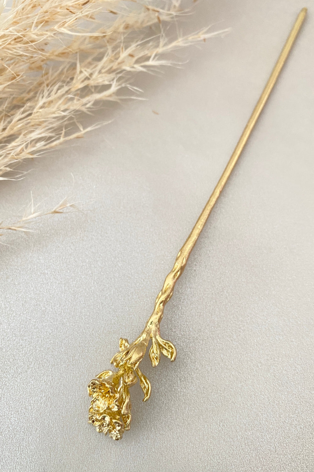 Épingle à cheveux dorée - Les fleurs de douze mois de l'année - HanWen Shop