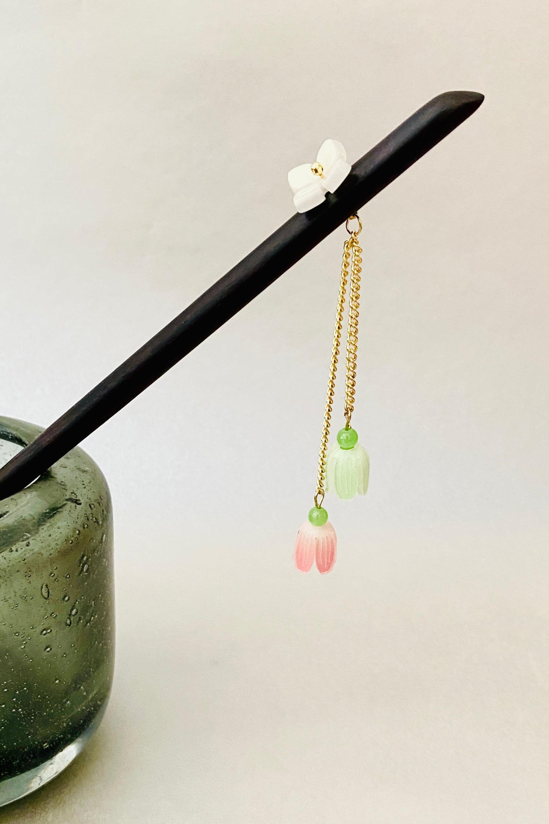 Épingle à cheveux en bois - Fleurs de cloche - HanWen Shop