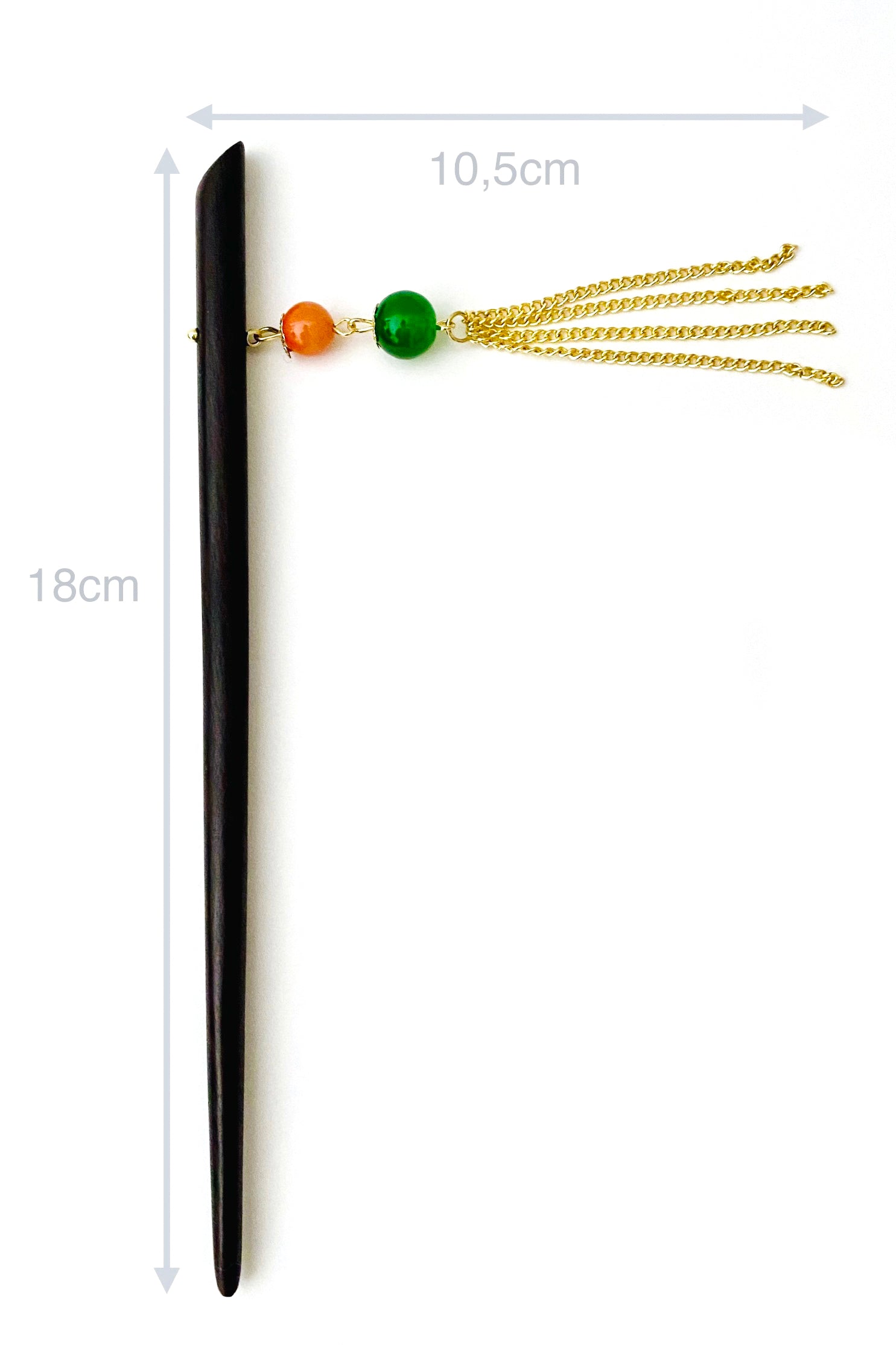 Épingle à cheveux en bois de style chinois rétro avec pendentif des perles - HanWen Shop