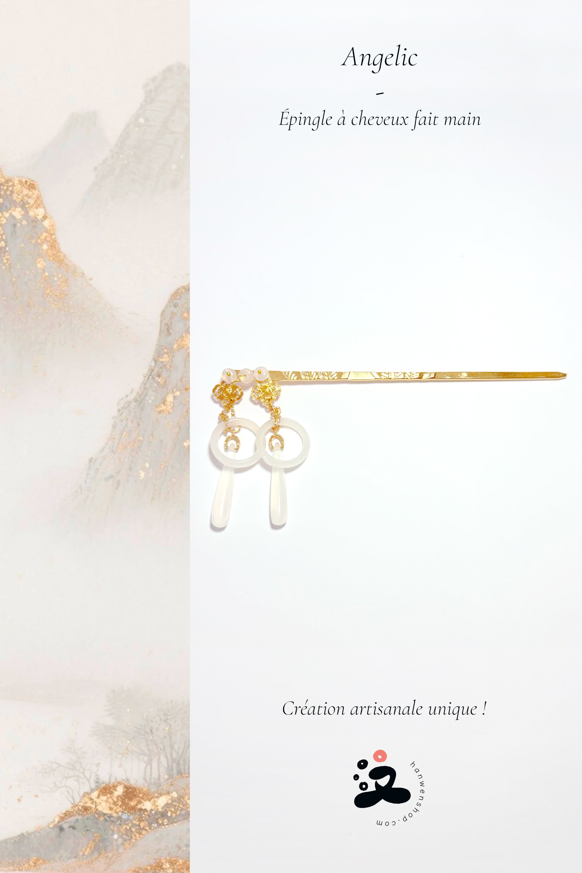 Épingle à cheveux fait main - Angelic - HanWen Shop