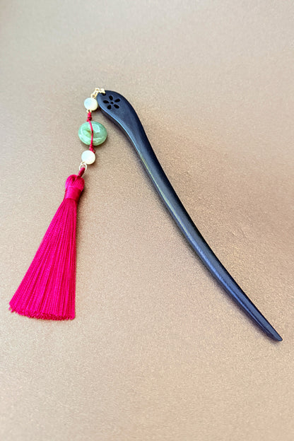 Épingle à cheveux fait main - La touche de vert - HanWen Shop