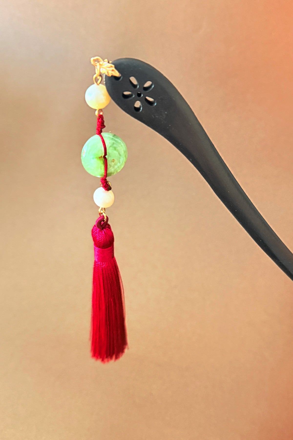 Épingle à cheveux fait main - La touche de vert - HanWen Shop