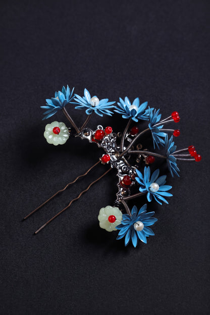 Épingle à cheveux en forme de U - Tremblant (Style Dynastie Qing) - HanWen Shop