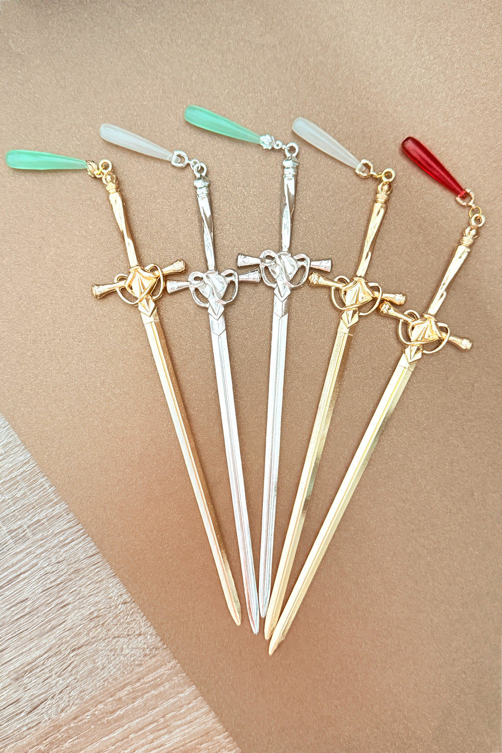 Épingle à cheveux en forme d'épée fait main - Larme - HanWen Shop