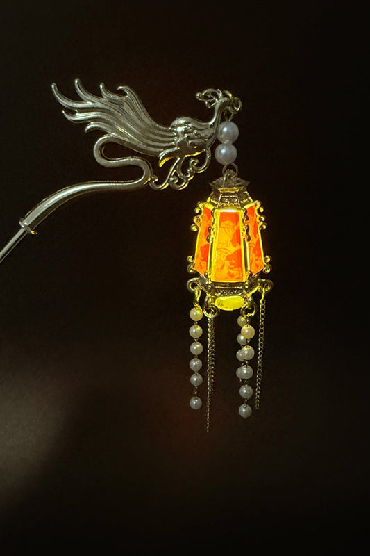 Épingle à cheveux phénix avec lumière LED – Lanterne du Palais - HanWen Shop