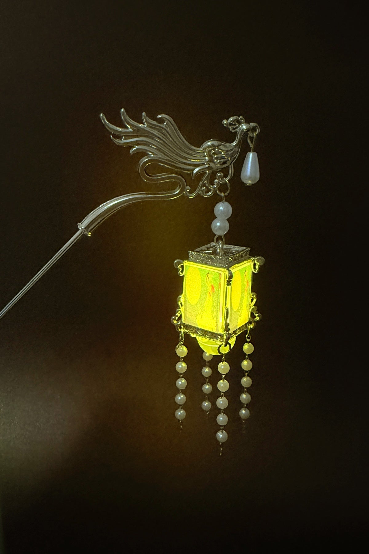Épingle à cheveux phénix avec lumière LED – Lanterne du Palais - HanWen Shop