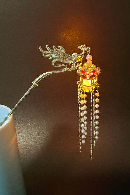 Épingle à cheveux phénix avec lumière LED - Panier de fleurs - HanWen Shop