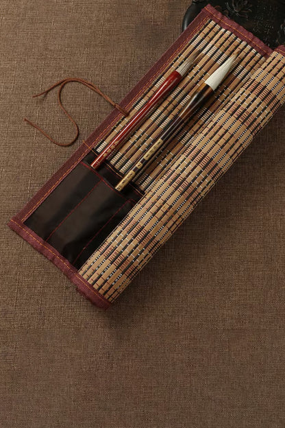 Étui à pinceaux chinois en bambou tressé - HanWen Shop