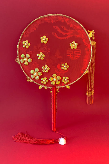 Éventail de Mariage Traditionnel Chinois - “Xi Shan” - HanWen Shop