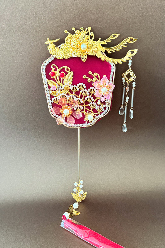 Éventail de mariage traditionnel chinois - “Xi Shan” - HanWen Shop