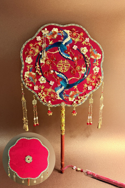 Éventail de mariage traditionnel chinois - Collection Brocarts et Broderies - HanWen Shop
