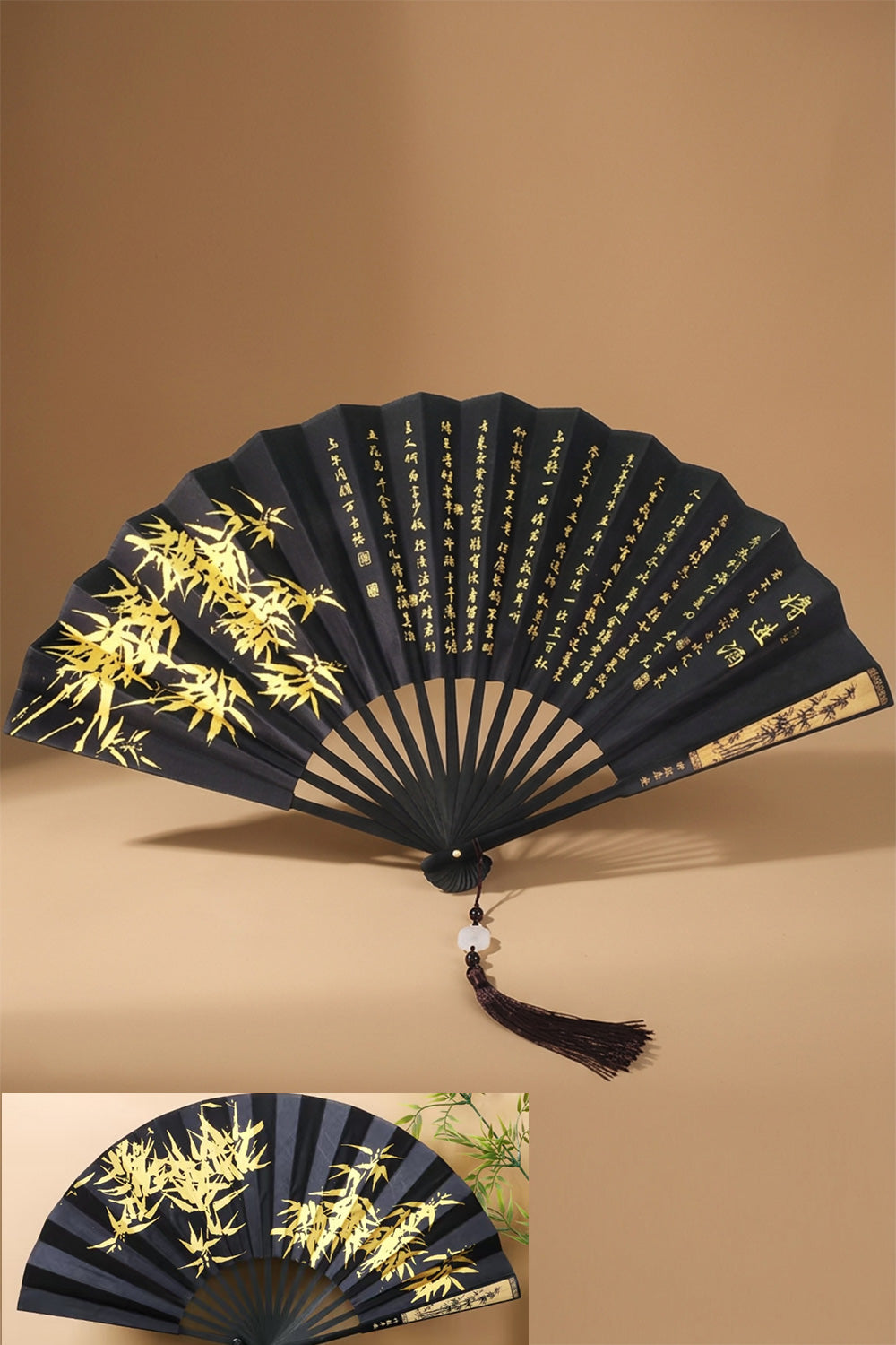 Éventail pliant de taille moyen - Collection classique - HanWen Shop