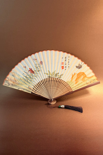 Éventail pliant de taille petite - Collection vintage - HanWen Shop