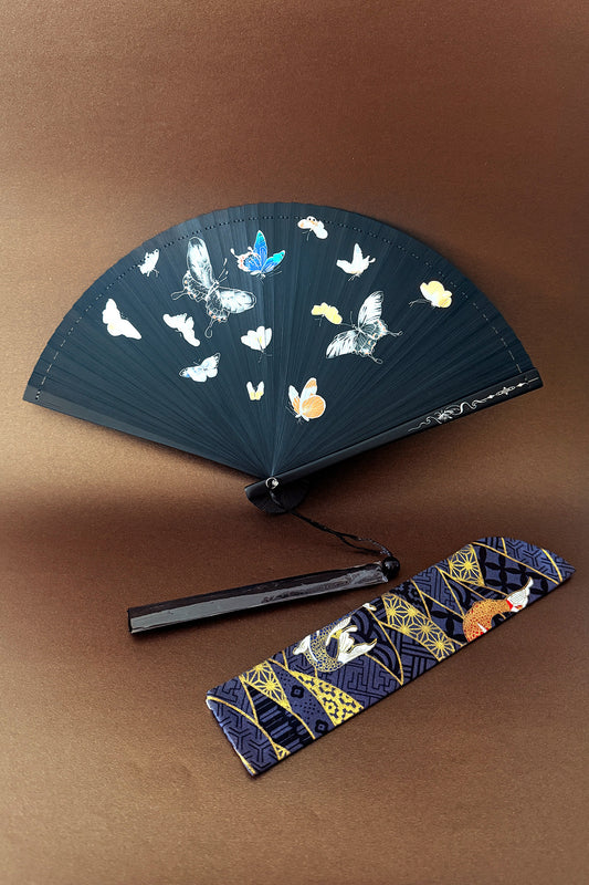 Éventail pliant de taille mini - Collection bambou entier