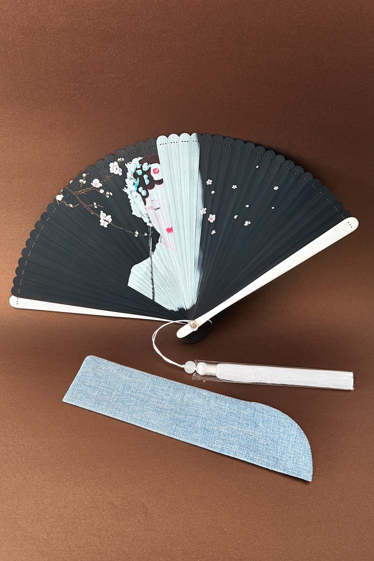 Éventail pliant de taille mini - Collection bambou entier