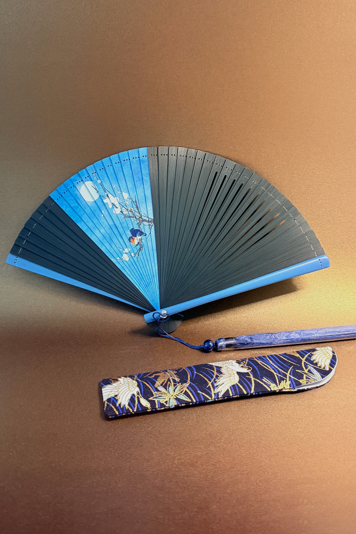 Éventail pliant de taille mini - Collection bambou entier - HanWen Shop