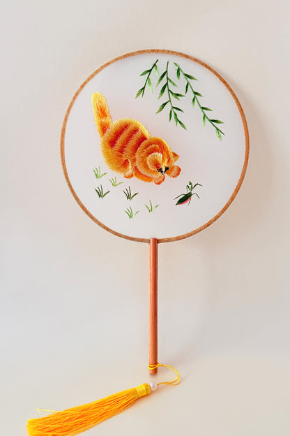 Éventail de soie - En rond - HanWen Shop