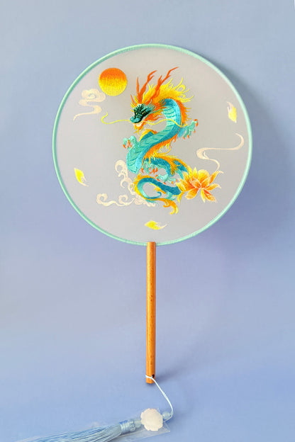 Éventail de soie - En rond - HanWen Shop