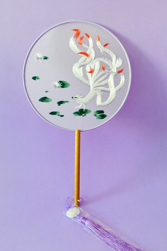 Éventail de soie - En rond - HanWen Shop