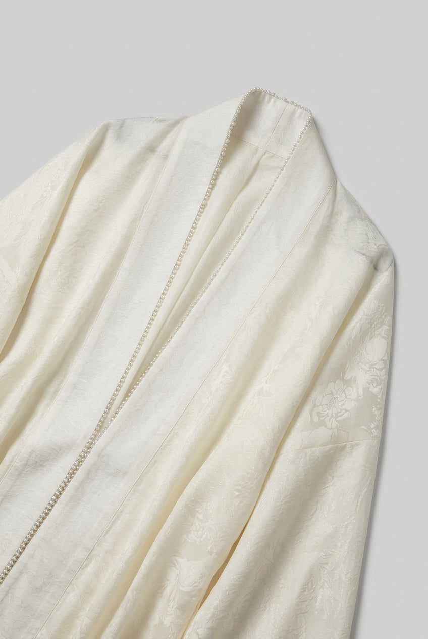 Ensemble Hanfu moderne style Song en Tencel - veste et débardeur - HanWen Shop