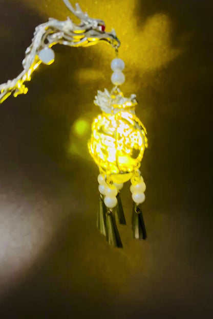 Épingle à cheveux avec lumière LED - Lanterne en ronde