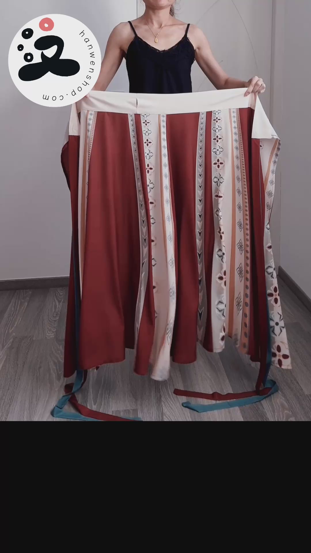 Ensemble Hanfu "Beizi" de la Dynastie Tang 唐 - Hong