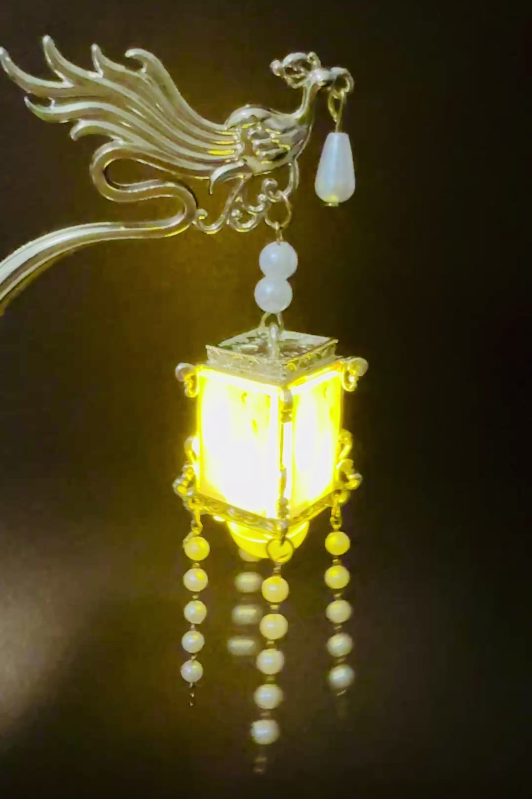 Épingle à cheveux phénix avec lumière LED – Lanterne du Palais - HanWen Shop