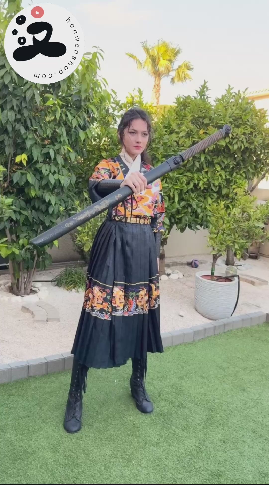 Hanfu de la Dynastie Ming 明 - Robe de guerrier "Feiyu Fu"