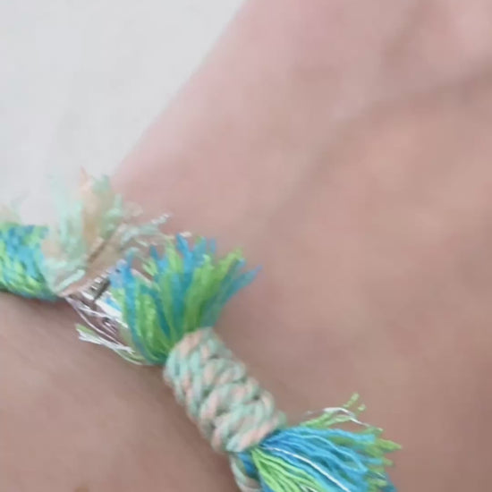 Bracelet cordon personnalisable - Tibétain bicolore - HanWen Shop